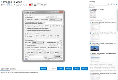 Images to video - Flamory bookmarks and screenshots