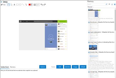 Imo - Flamory bookmarks and screenshots