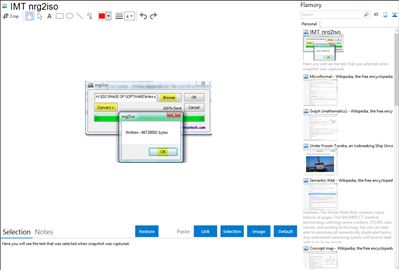 IMT nrg2iso - Flamory bookmarks and screenshots