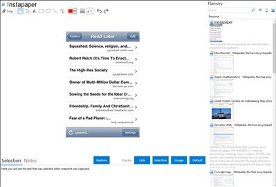 Instapaper - Flamory bookmarks and screenshots