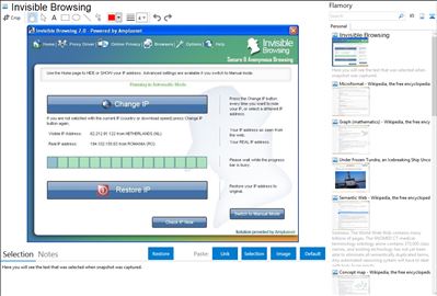 Invisible Browsing - Flamory bookmarks and screenshots