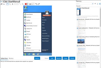 IObit StartMenu8 - Flamory bookmarks and screenshots