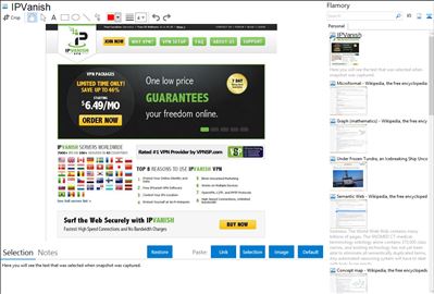 IPVanish - Flamory bookmarks and screenshots