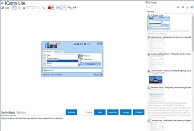 IQonn Lite - Flamory bookmarks and screenshots