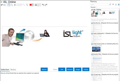 ISL Online - Flamory bookmarks and screenshots