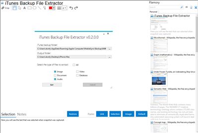 iTunes Backup File Extractor - Flamory bookmarks and screenshots
