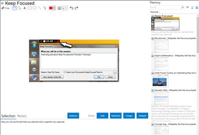 Keep Focused - Flamory bookmarks and screenshots