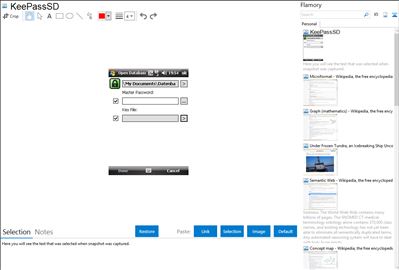 KeePassSD - Flamory bookmarks and screenshots