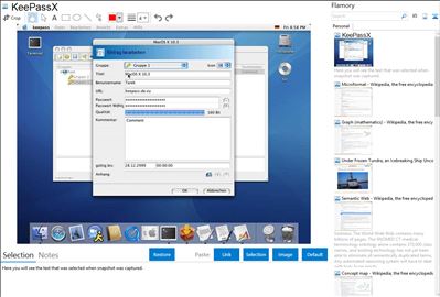 KeePassX - Flamory bookmarks and screenshots