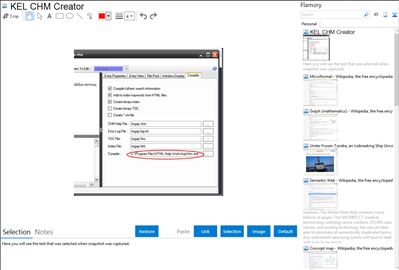 KEL CHM Creator - Flamory bookmarks and screenshots