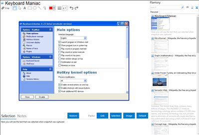 Keyboard Maniac - Flamory bookmarks and screenshots