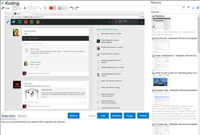 Koding - Flamory bookmarks and screenshots