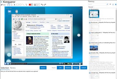 Konqueror - Flamory bookmarks and screenshots