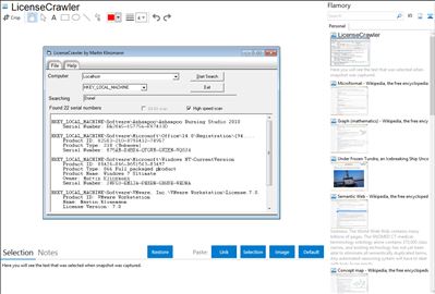 LicenseCrawler - Flamory bookmarks and screenshots