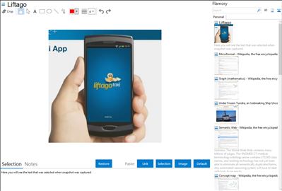 Liftago - Flamory bookmarks and screenshots