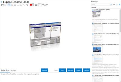 Lupas Rename 2000 - Flamory bookmarks and screenshots