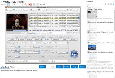 MacX DVD Ripper - Flamory bookmarks and screenshots