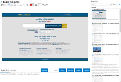 MailForSpam - Flamory bookmarks and screenshots