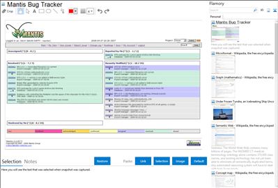 Mantis Bug Tracker - Flamory bookmarks and screenshots