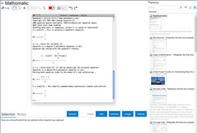 Mathomatic - Flamory bookmarks and screenshots