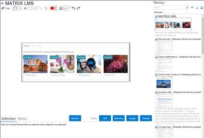 MATRIX LMS - Flamory bookmarks and screenshots