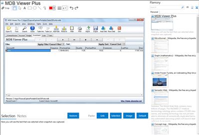 MDB Viewer Plus - Flamory bookmarks and screenshots