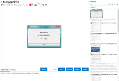 MessagePop - Flamory bookmarks and screenshots