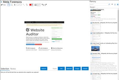 Meta Forensics - Flamory bookmarks and screenshots