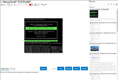 MicroOLAP TCPDUMP - Flamory bookmarks and screenshots