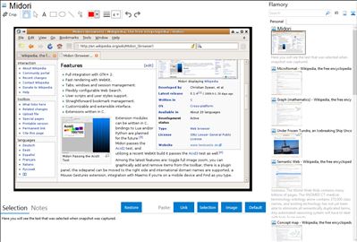 Midori - Flamory bookmarks and screenshots