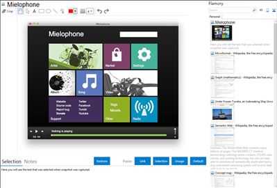 Mielophone - Flamory bookmarks and screenshots