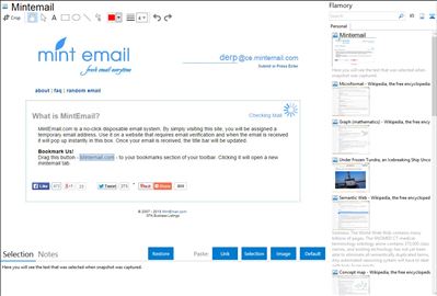 Mintemail - Flamory bookmarks and screenshots