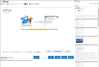 Minus - Flamory bookmarks and screenshots