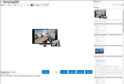 Mirroring360 - Flamory bookmarks and screenshots