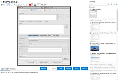 MKVToolnix - Flamory bookmarks and screenshots