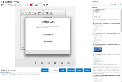 Firefox Sync - Flamory bookmarks and screenshots