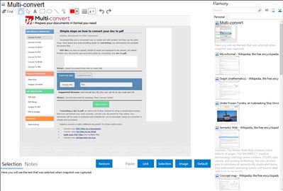 Multi-convert - Flamory bookmarks and screenshots
