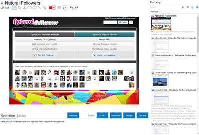 Natural Followers - Flamory bookmarks and screenshots