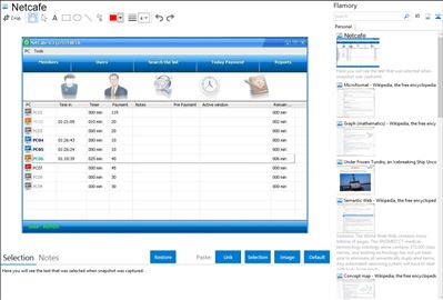 Netcafe - Flamory bookmarks and screenshots