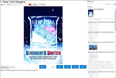 New York Rangers - Flamory bookmarks and screenshots