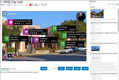 HERE City Lens - Flamory bookmarks and screenshots