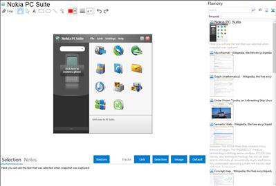 Nokia PC Suite - Flamory bookmarks and screenshots