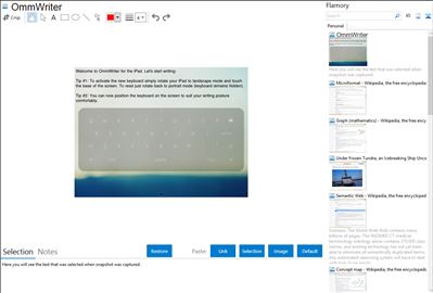 OmmWriter - Flamory bookmarks and screenshots