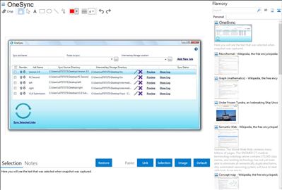 OneSync - Flamory bookmarks and screenshots