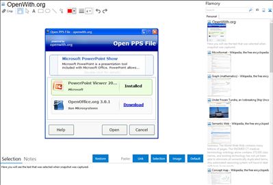 OpenWith.org - Flamory bookmarks and screenshots