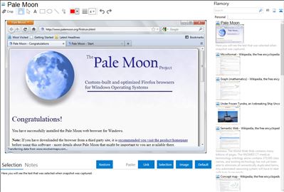 Pale Moon - Flamory bookmarks and screenshots