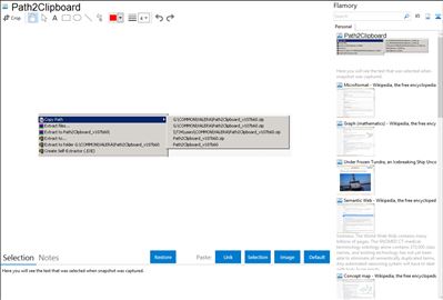 Path2Clipboard - Flamory bookmarks and screenshots