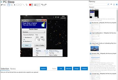 PC Sleep - Flamory bookmarks and screenshots