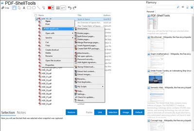 PDF-ShellTools - Flamory bookmarks and screenshots