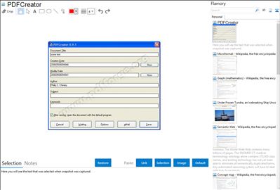 PDFCreator - Flamory bookmarks and screenshots